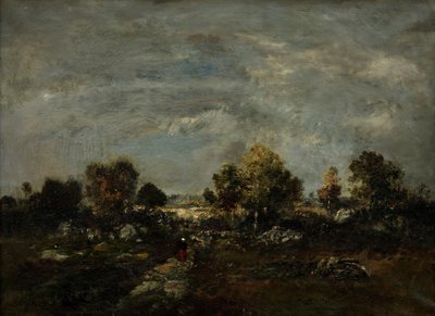 A Heath Scene at Fontainebleau by Unbekannt Unbekannt